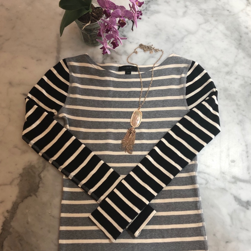 J. Crew Mixed-stripe Waffle Shirt